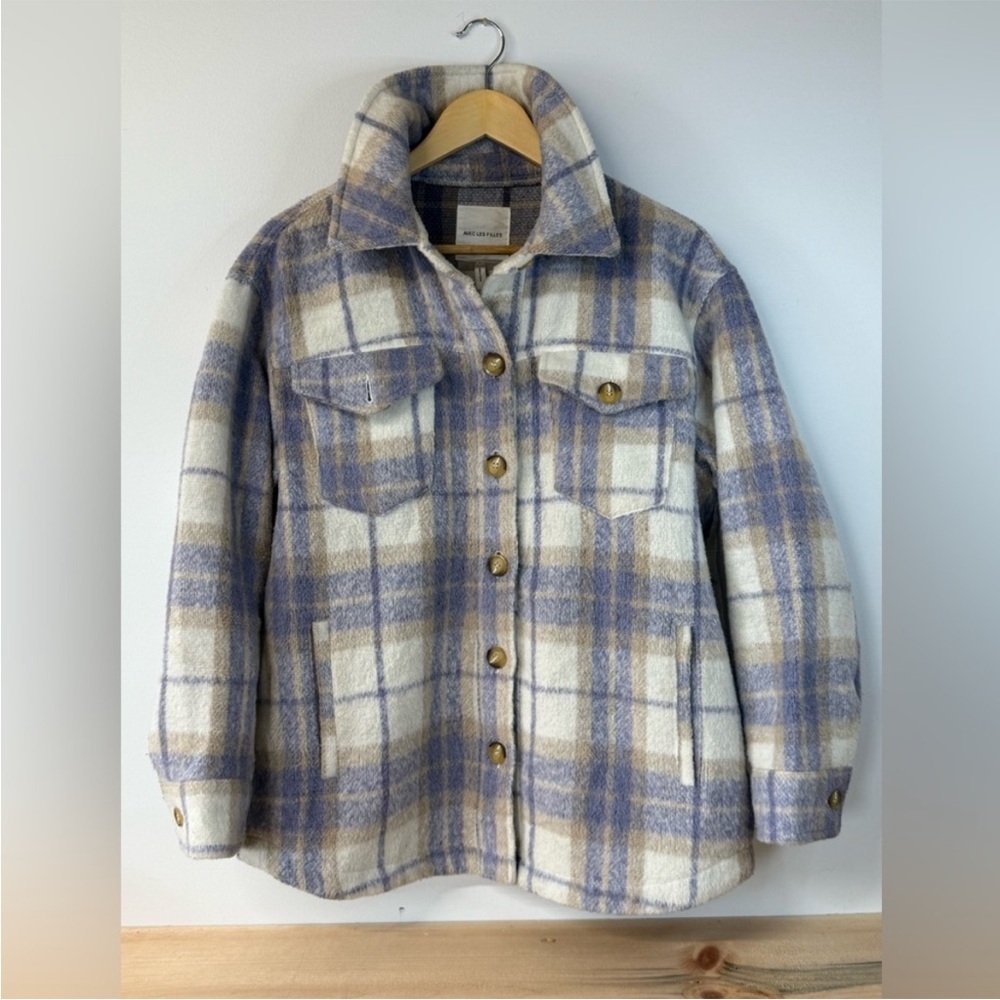 Avec Les Filles Plaid Shacket button up pockets outdoor Anthropologie jacket